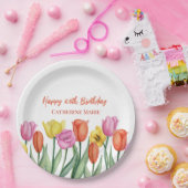 Assiettes En Carton Floral 60e anniversaire (Fête)