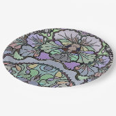 Assiettes En Carton Floral abstrait pansement motif en mosaïque (Angle)