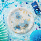 Assiettes En Carton Floral art  (Fête)