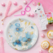 Assiettes En Carton Floral art  (Fête)