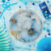 Assiettes En Carton Floral art  (Fête)