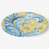 Assiettes En Carton Floral art pattern (Angle)