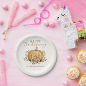 Assiettes En Carton Floral Automne Citrouille Thanksgiving Dîner (Fête)