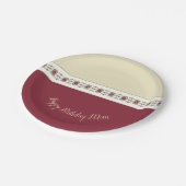 Assiettes En Carton Floral Bourgogne (Angle)