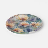 Assiettes En Carton Floral coloré (Angle)