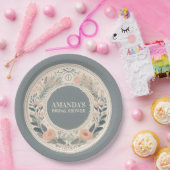 Assiettes En Carton Floral de Boho scandinave (Fête)