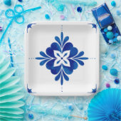 Assiettes En Carton Floral de style méditerranéen (Fête)