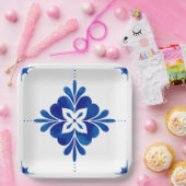 Assiettes En Carton Floral de style méditerranéen (Fête)