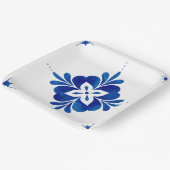 Assiettes En Carton Floral de style méditerranéen (Angulaire)