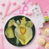 Assiettes En Carton Floral d'Iris japonais jaune (Fête)