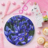 Assiettes En Carton Floral d'Irises réticulées pourpres (Fête)