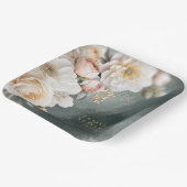 Assiettes En Carton Floral Drama Mariage Green ID1022 (Angulaire)