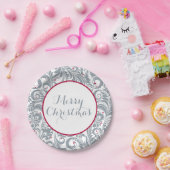 Assiettes En Carton Floral élégant aux baies | Joyeux Noël (Fête)