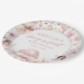 Assiettes En Carton Floral Fairy First Birthday Party Paper Plates (Angle)