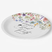 Assiettes En Carton Floral Fleur sauvage moderne Grad Party (Angle)