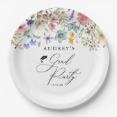 Assiettes En Carton Floral Fleur sauvage moderne Grad Party (Devant)