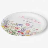 Assiettes En Carton Floral fleur sauvage Spring (Angle)