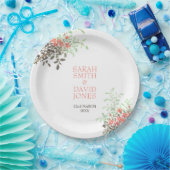 Assiettes En Carton Floral peint (Fête)