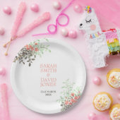 Assiettes En Carton Floral peint (Fête)