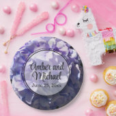 Assiettes En Carton Floral pourpre hydrangée violette fleur pourpre (Fête)