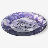 Assiettes En Carton Floral pourpre hydrangée violette fleur pourpre (Angle)
