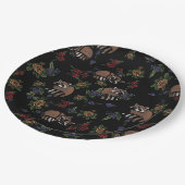 Assiettes En Carton Floral Raccoons mignon couchant Motif (Angle)