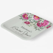 Assiettes En Carton Floral rose vert sur Fête des mariées de Sage (Angulaire)