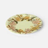 Assiettes En Carton Floral Spring Fleur de couronne rose Fleurs Art (Angle)