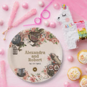 Assiettes En Carton Floral Steampunk (Fête)