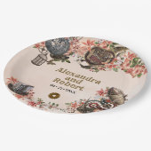 Assiettes En Carton Floral Steampunk (Angle)