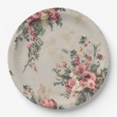 Assiettes En Carton Floral vintage (Devant)