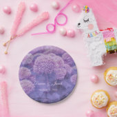 Assiettes En Carton Floral violet Hydrangea Pays Mariage rustique (Fête)