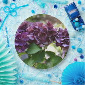 Assiettes En Carton Floral Violet rouge Hydrangea (Fête)