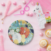 Assiettes En Carton Florals de minuit III (Fête)