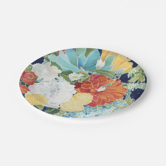 Assiettes En Carton Florals de minuit III (Angle)