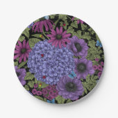 Assiettes En Carton Floraux de jardin gras (Devant)