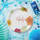 Assiettes En Carton Flore d'Aloha Hawaïen (Fête)