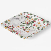 Assiettes En Carton Flore de lapin d'hiver | Anniversaire (Angulaire)