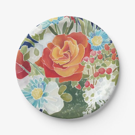 Assiettes En Carton Flore de minuit IV (Devant)