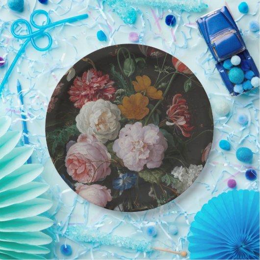 Assiettes En Carton Flore foncé (Fête)