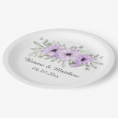 Assiettes En Carton Flore pourpre Simple Élégant (Angle)