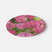 Assiettes En Carton Flore rose d'Hydrangée (Angle)