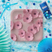 Assiettes En Carton Flore rose d'Hydrangée (Fête)