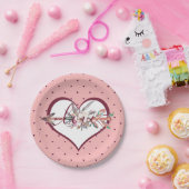 Assiettes En Carton Flore valentine (Fête)