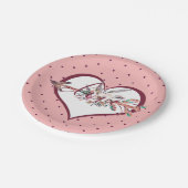 Assiettes En Carton Flore valentine (Angle)