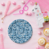 Assiettes En Carton Flores azules (Fête)