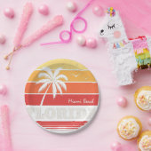 Assiettes En Carton Floride Miami (Fête)