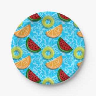 Assiettes En Carton Flottes de fruits