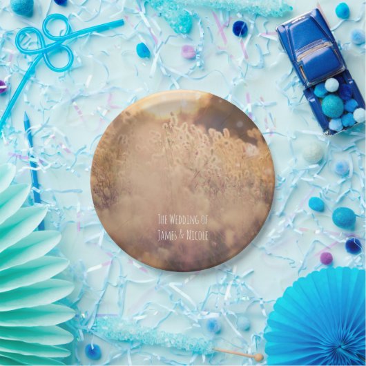 Assiettes En Carton Flower Field Réception Mariage campagnard rustique (Fête)