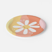 Assiettes En Carton Flower Party 60's Hippie fête d'anniversaire Plaqu (Angle)